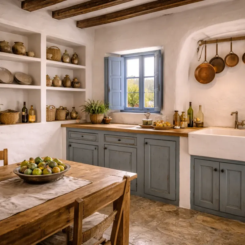 Kitchen — Cycladic villa in Tourlos