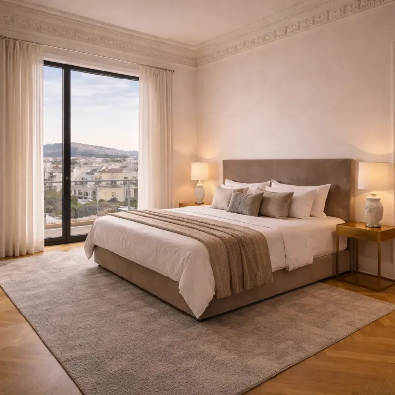 Principal bedroom — Penthouse with Acropolis views