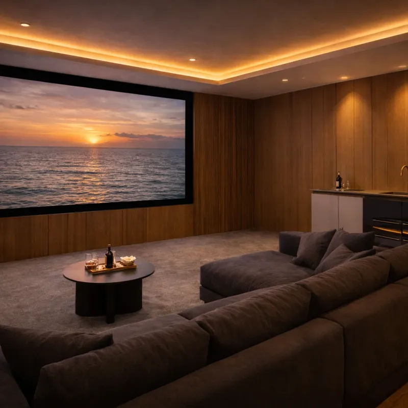 Media room — Seaside estate